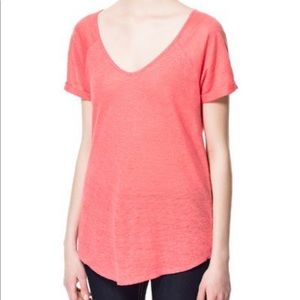 TWO FOR ONE!!! 2x LINEN ZARA T-SHIRTS